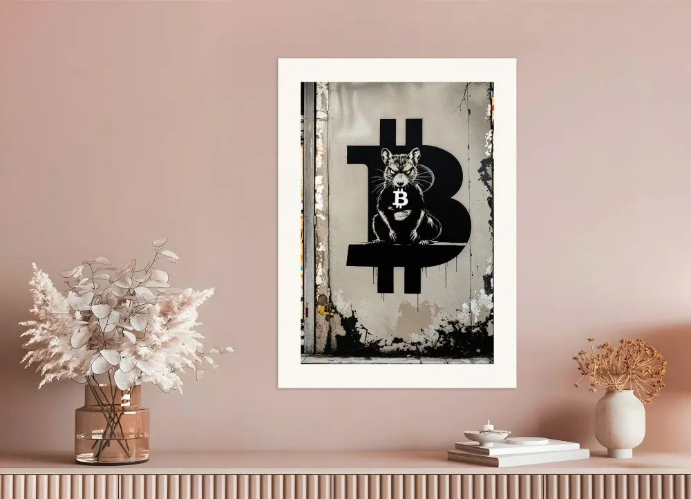 Póster de Bitcoin, El Ratón Posterscape Creative Studio