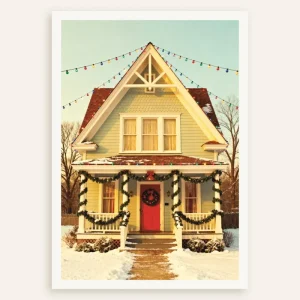 Póster de casa navideñ acogedora Posterscape Creative Studio
