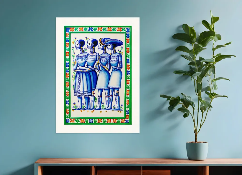 Póster del Dí de los Muertos en México Posterscape Creative Studio