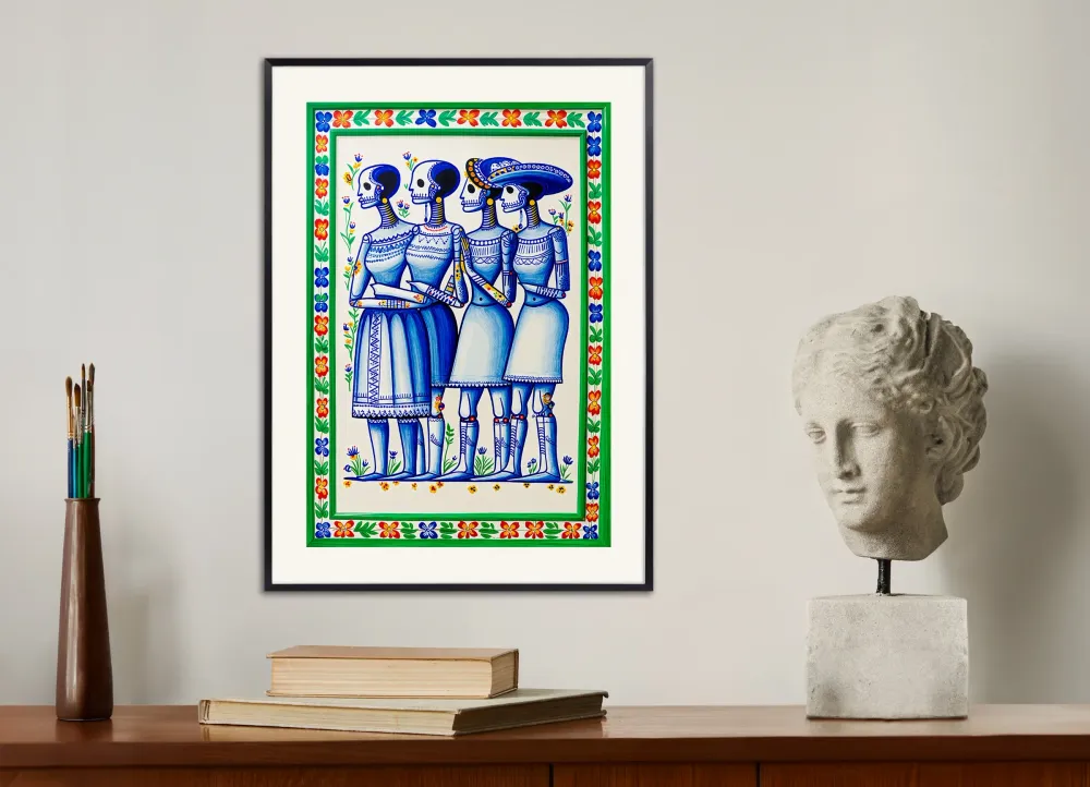Póster del Dí de los Muertos en México Posterscape Creative Studio