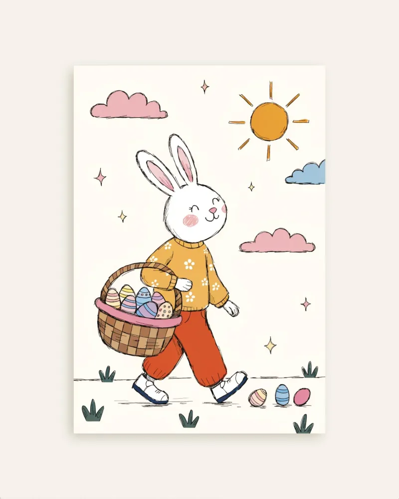 Póster Paseo del Conejo de Pascua Posterscape Creative Studio