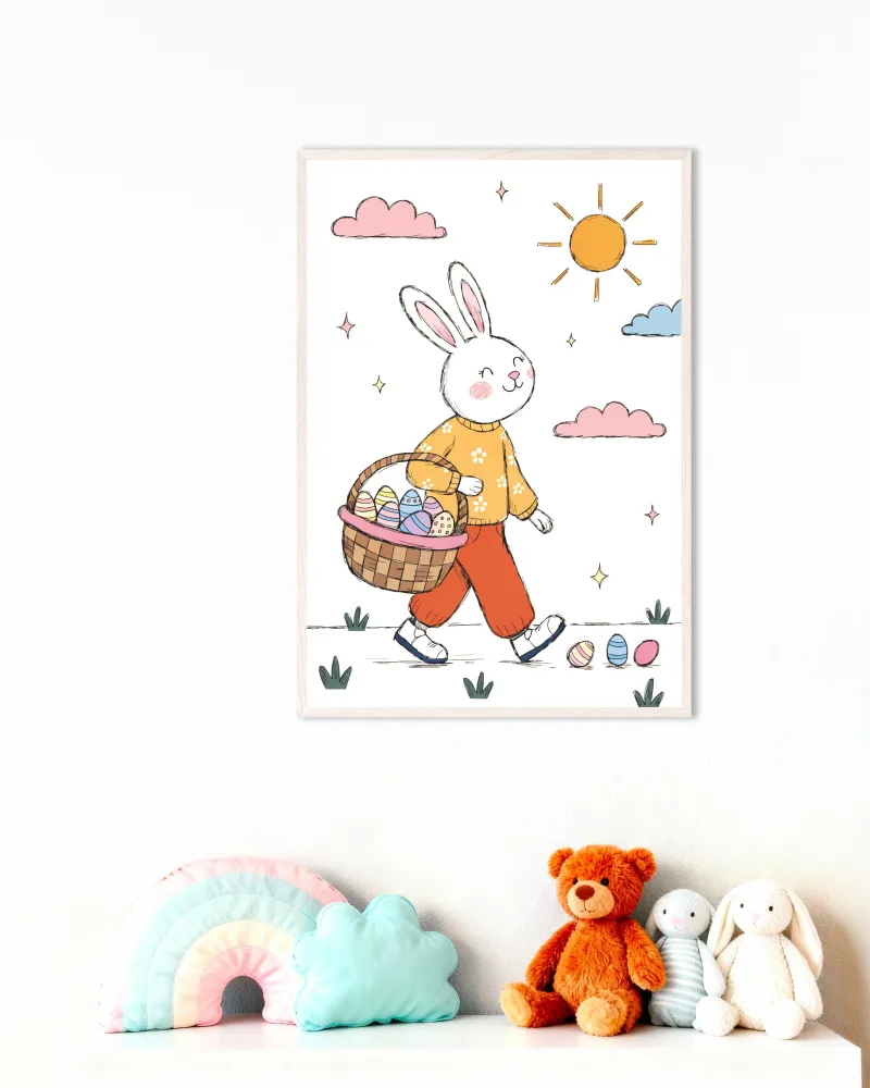 Póster Paseo del Conejo de Pascua Posterscape Creative Studio
