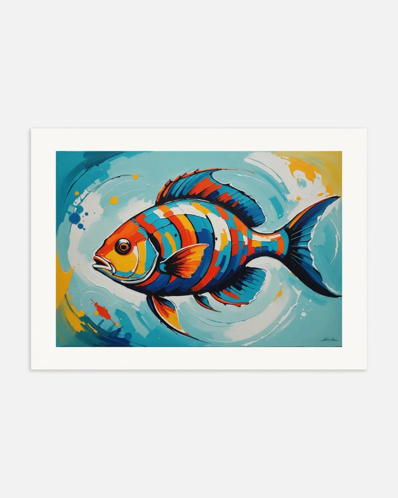 Póster de Peces, Pintura Posterscape Creative Studio