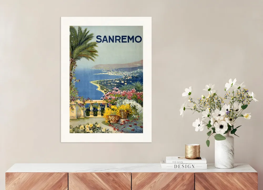 Póster Sanremo, Vintage Posterscape Creative Studio