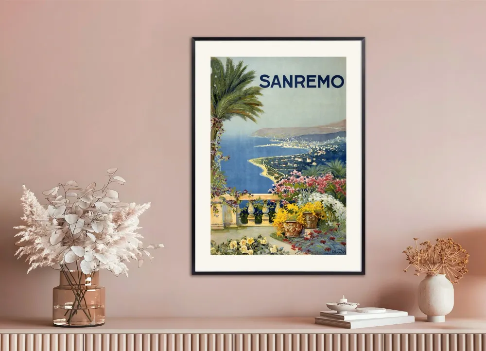 Póster Sanremo, Vintage Posterscape Creative Studio