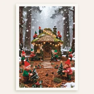 Pósters de elfos decorando la casa del bosque encantado Posterscape Creative Studio