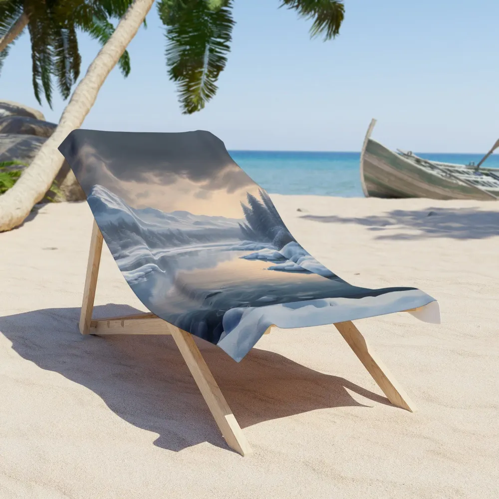 Toalla de playa Arctic Dusk Printify