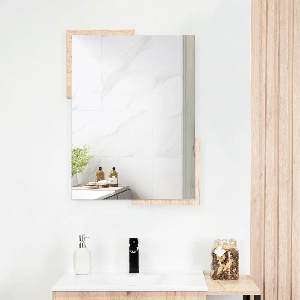 Espejo Rectangular Aleska, Color Madera Clara Reflekta MG