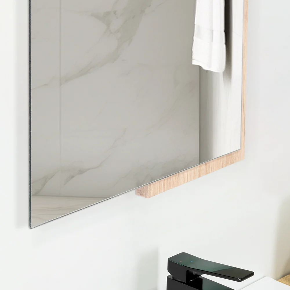 Espejo Rectangular Aleska, Color Madera Clara Reflekta MG