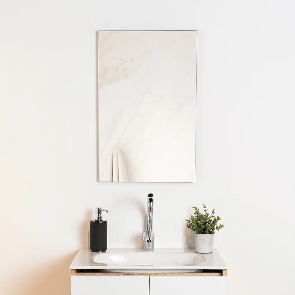 Espejo Rectangular Bolonia, Gris, Diseño Moderno Reflekta MG