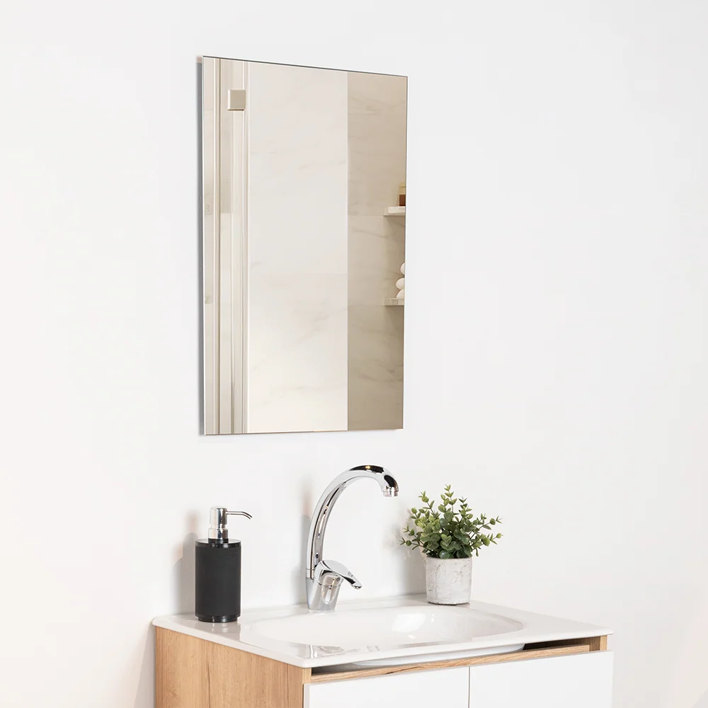 Espejo Rectangular Bolonia, Gris, Diseño Moderno Reflekta MG