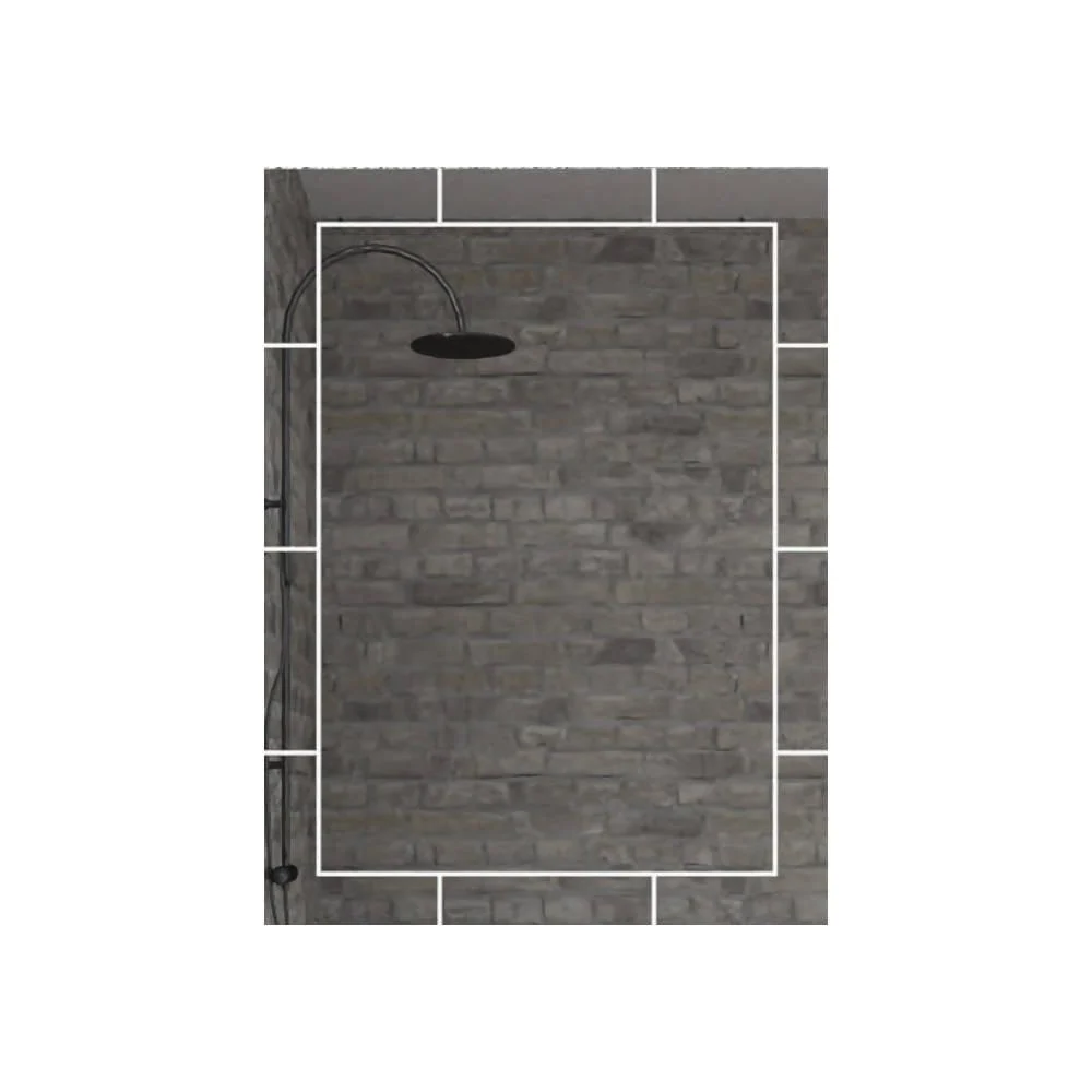 Espejo Rectangular Turin, Gris, con Diseño en Sandblasting Reflekta MG