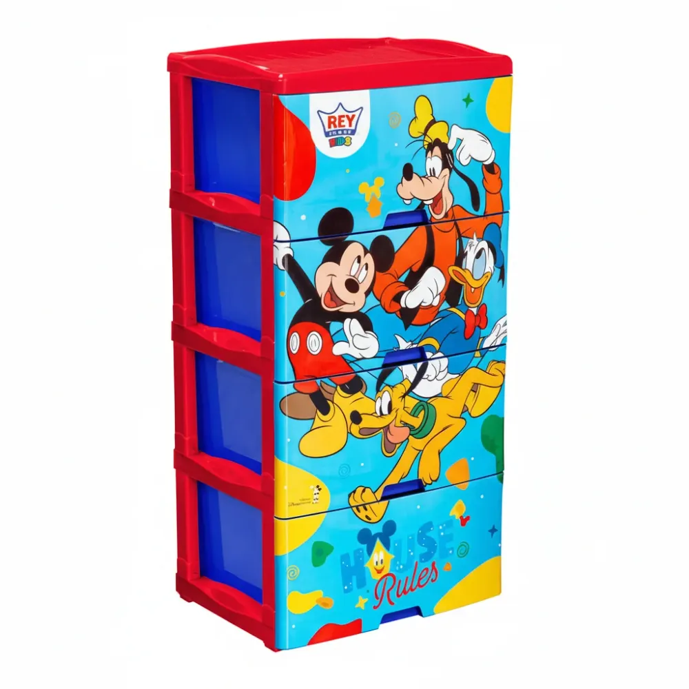 Cómoda Big Box Decorada 4 Pisos Disney Rey REY PLAST