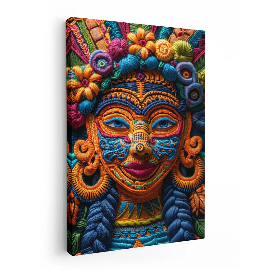 Rostro Huichol Hilo Mujer Poster