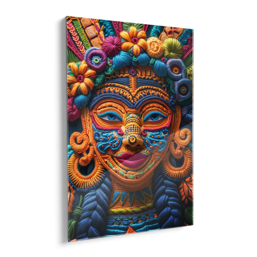 Rostro Huichol Hilo Mujer Poster