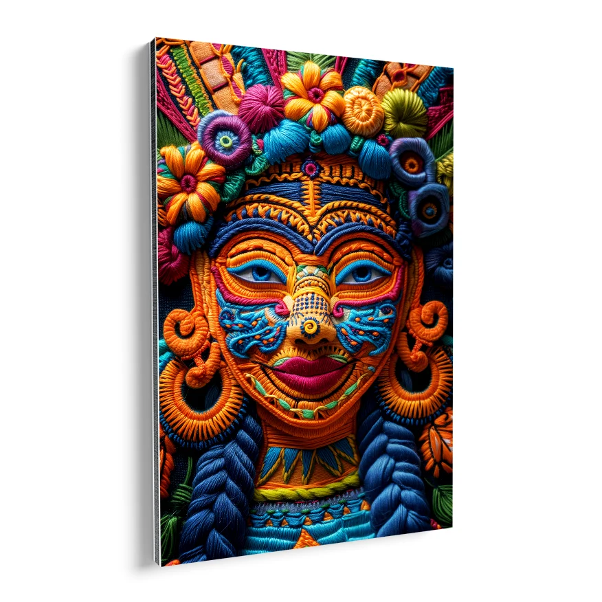 Rostro Huichol Hilo Mujer Poster