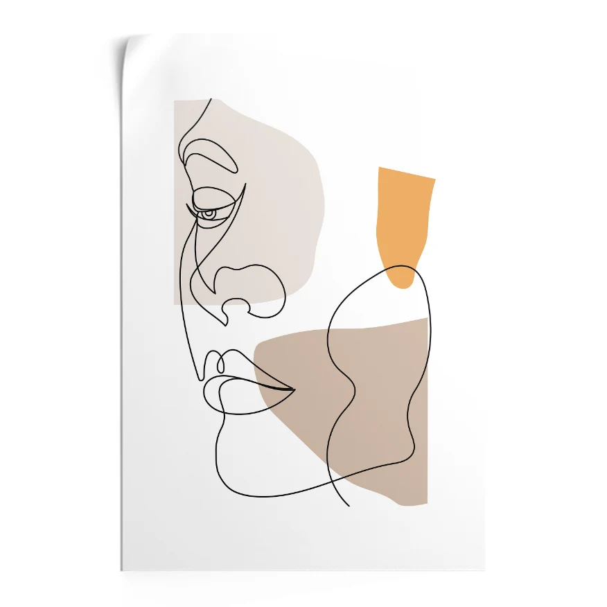 Rostro Mujer Tríptico Poster