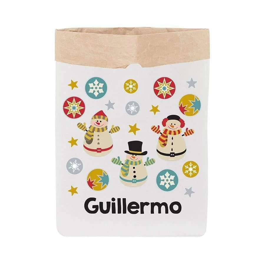 Saco Personalizado Muñecos de Nieve