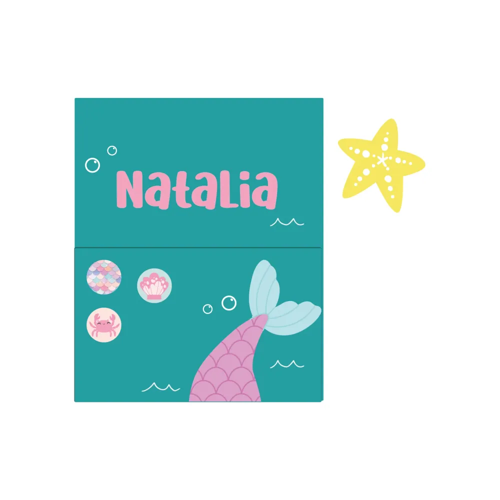 Sirena y estrella de mar Negro