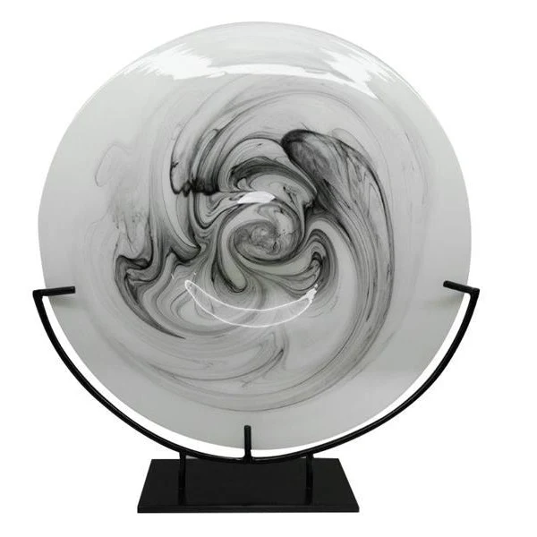 PLATO DE VIDRIO BLANCO SOHO HOME DECO