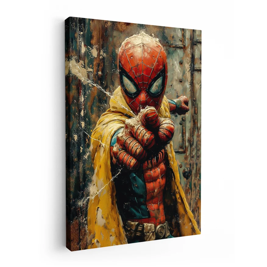 Spiderman Con Capa Poster
