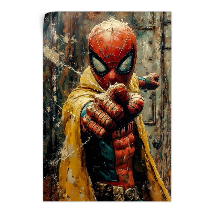 Spiderman Con Capa Poster