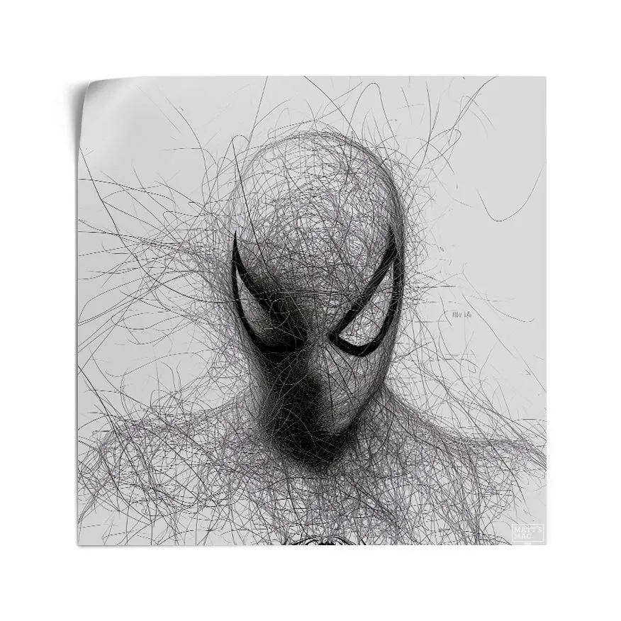 Spiderman Líneas Poster