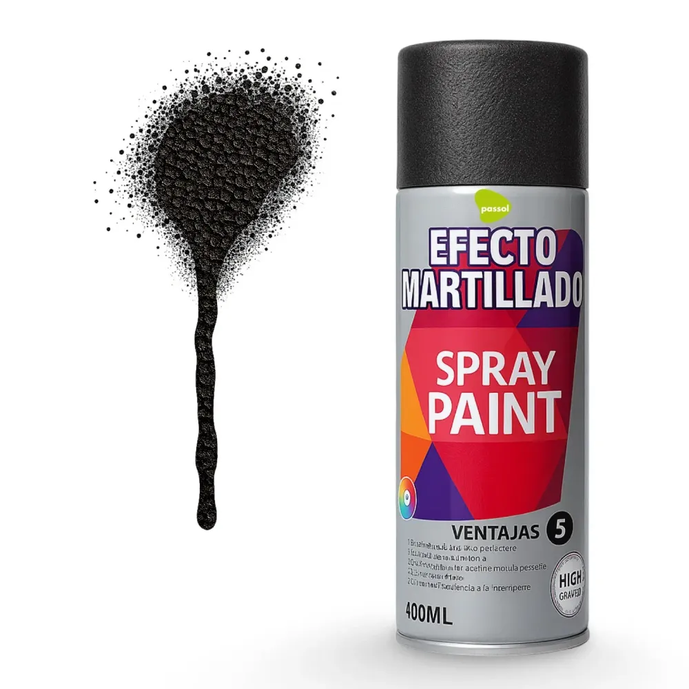 Spray Pintura Efecto Martillado 400ml Negro