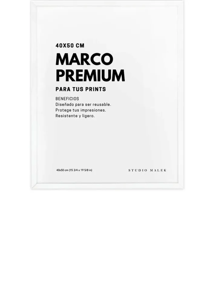 MARCO DE CUADRO BLANCO 40x50 cm studiomalek