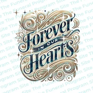 Título del programa funerario Por siempre en nuestros corazones The Funeral Program Site