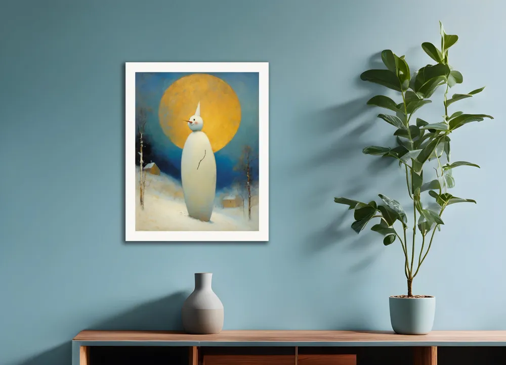 Muñeco de nieve, pintura - Póster The Object