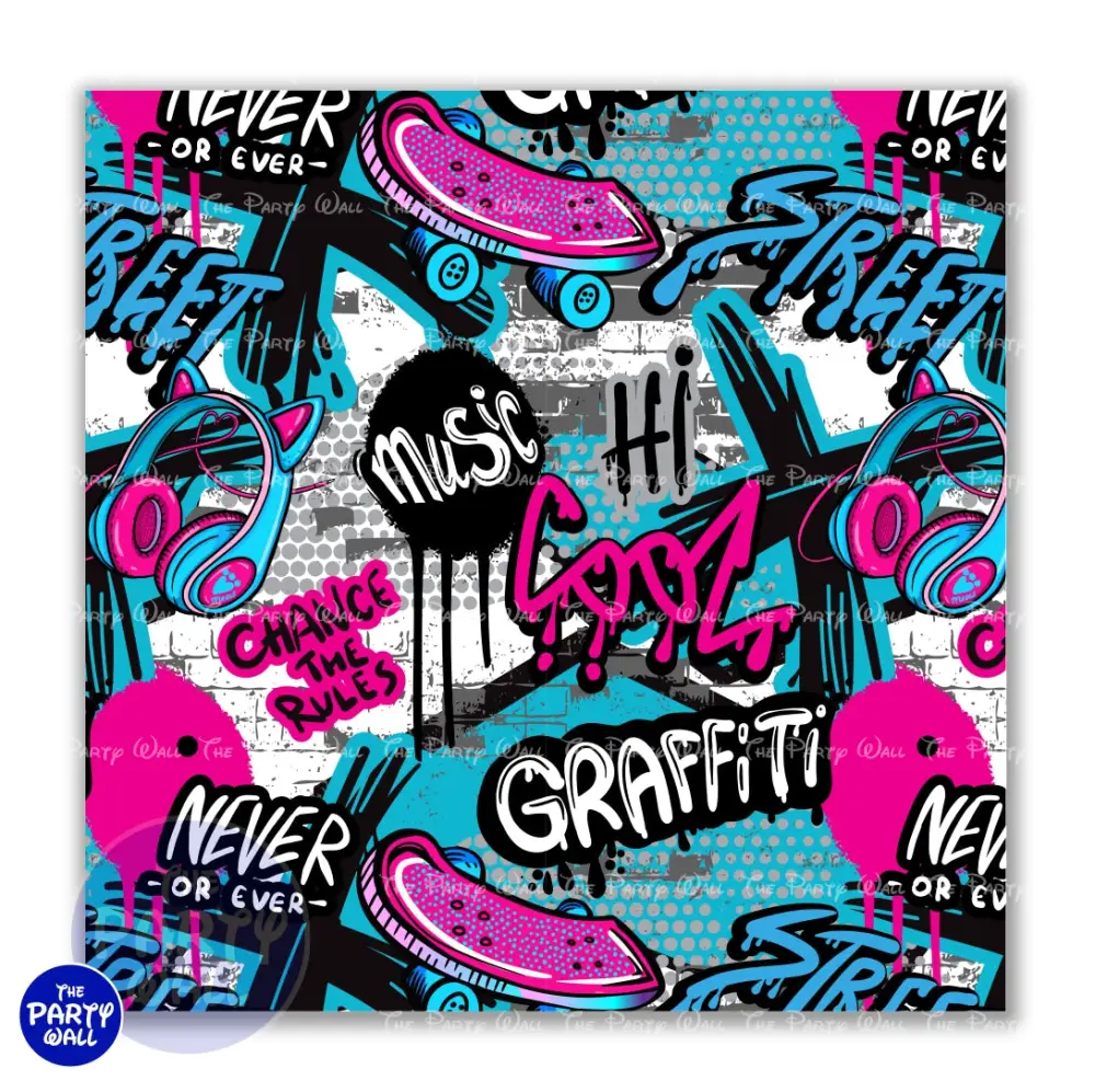 Graffiti - Funda para mampara cuadrada o rectangular The Party Wall
