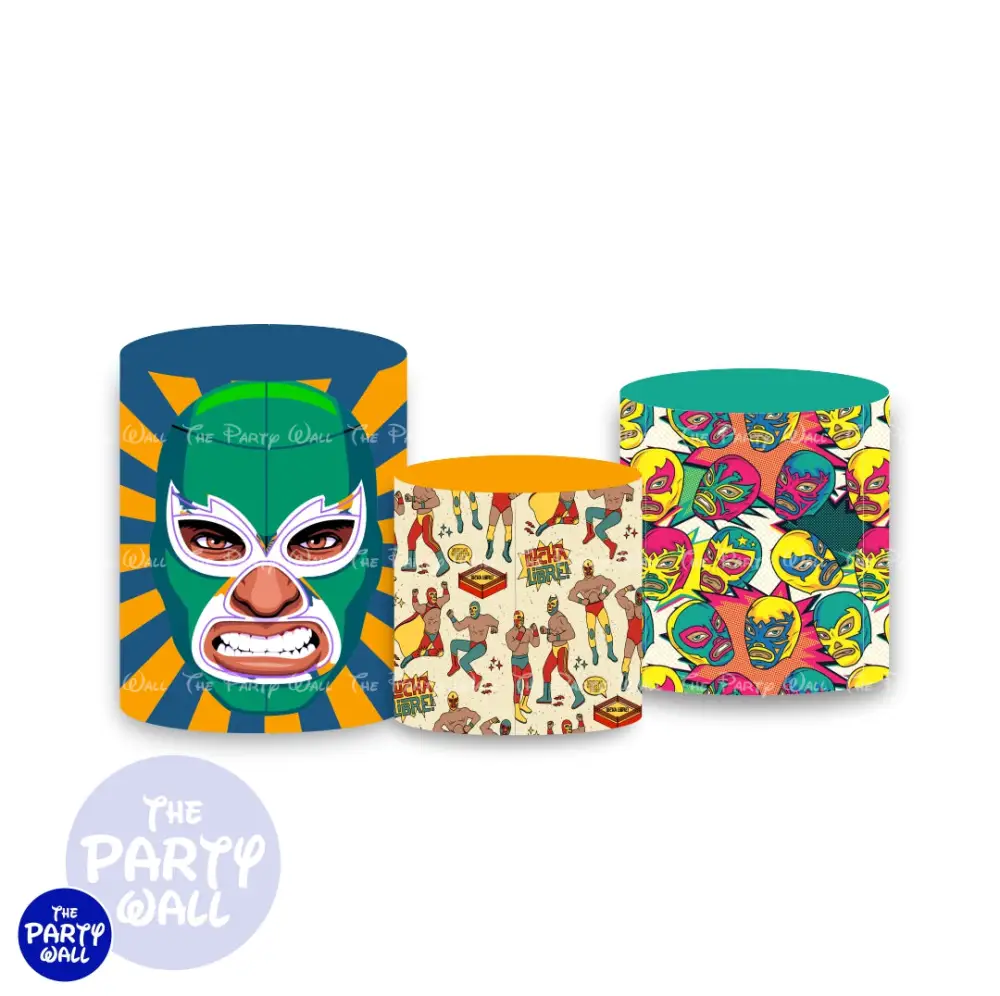 Lucha Libre - Fundas para cilindros The Party Wall