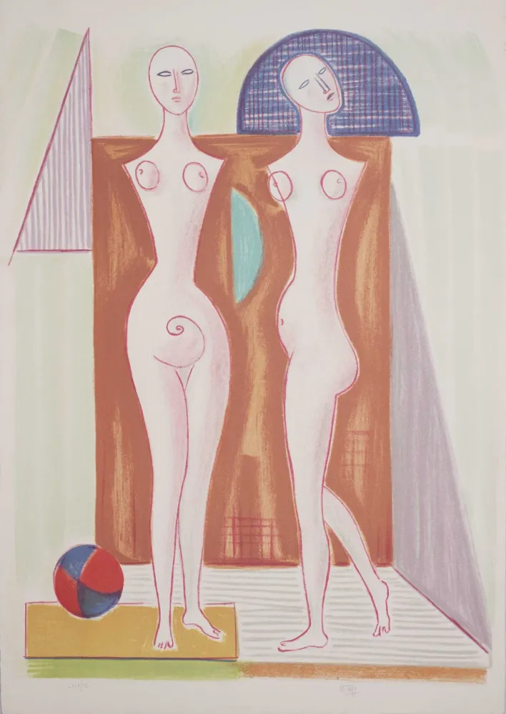 TOZZI Mario, Las dos hermanas, 1978, Litografí original firmada
