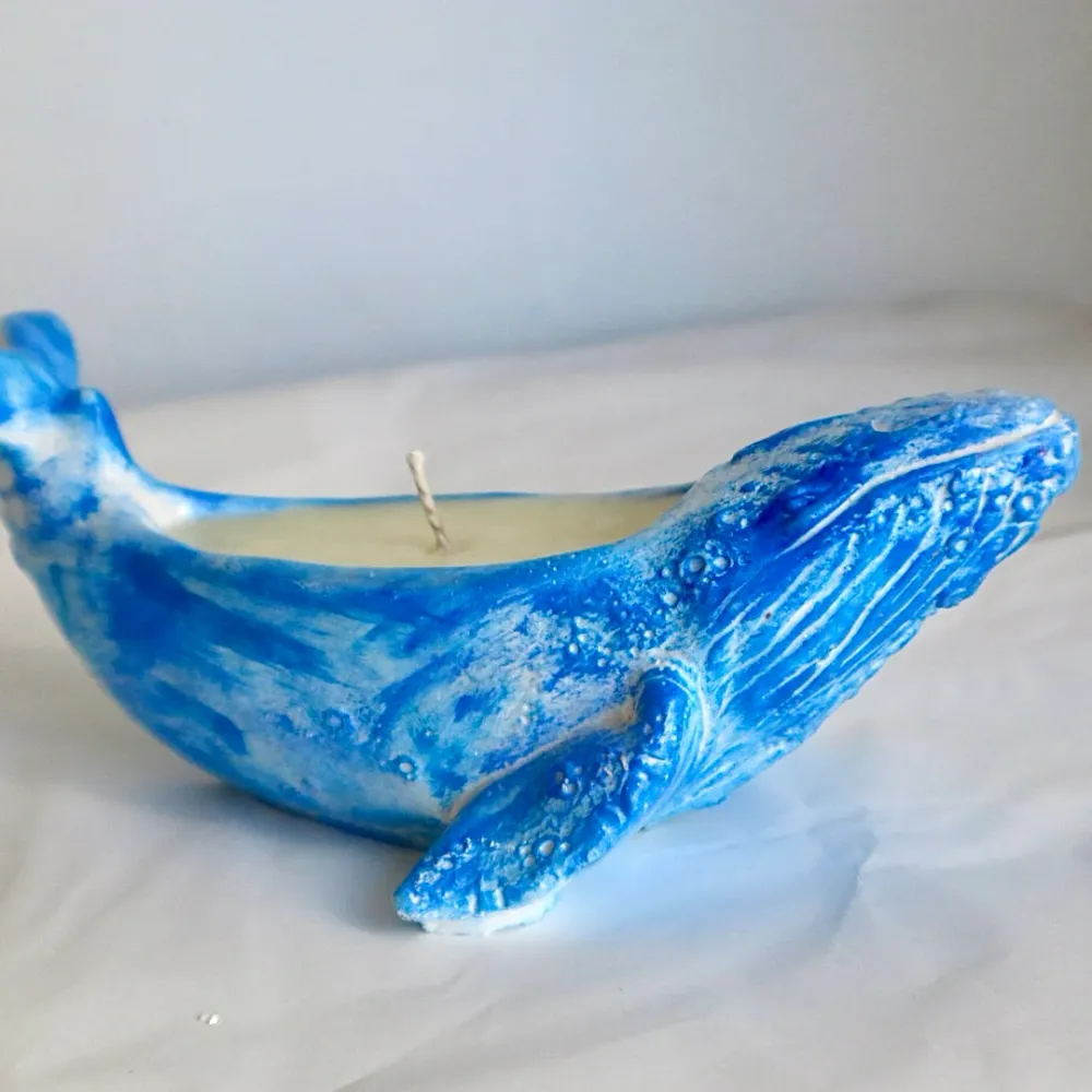 Vela aromática “Ballena” Azul