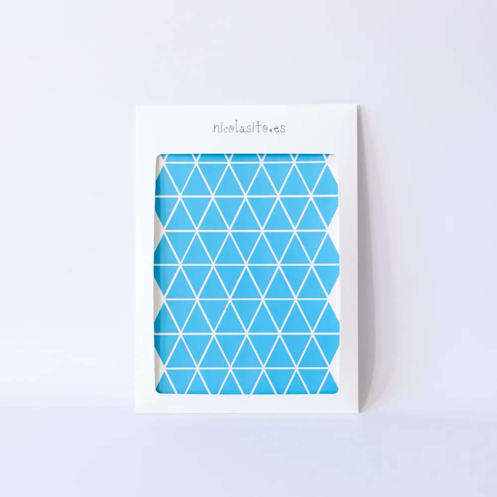 Vinilo mini Triángulos Azul
