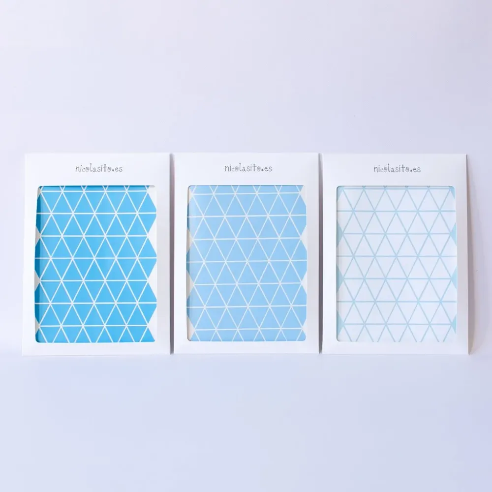 Vinilo mini Triángulos Azul