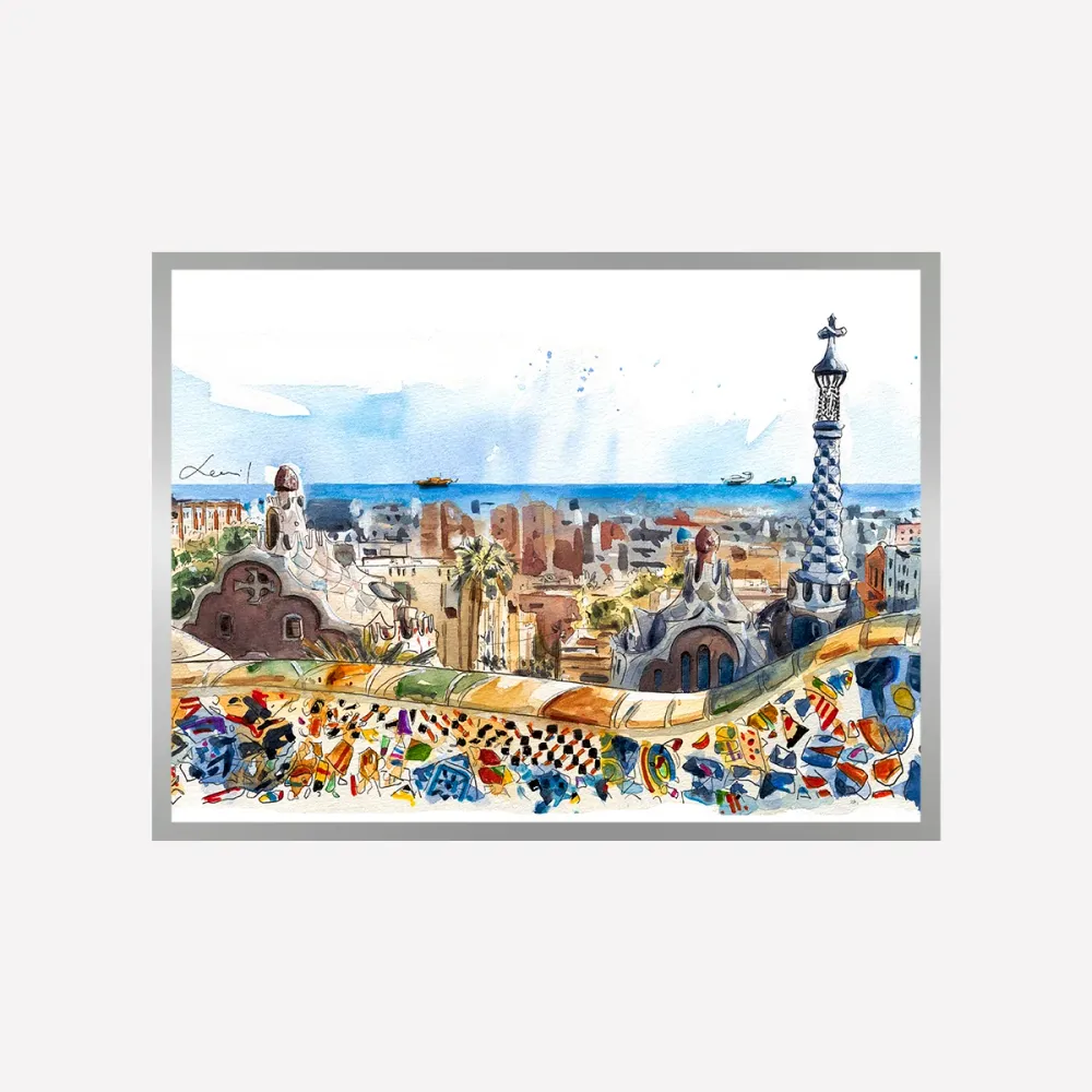 Park Güell Art Print A4 Xavier Julia Sanchez