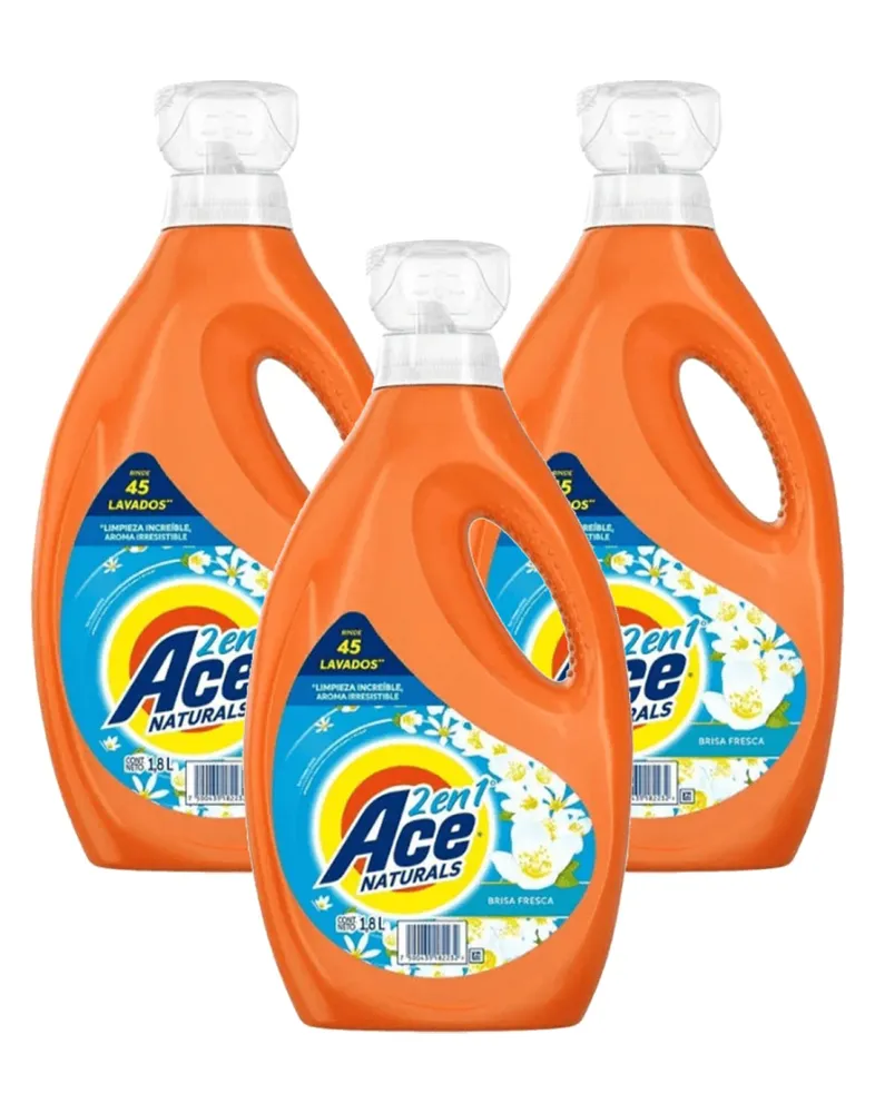 Concentrado Premium Ace Detergente 2 en 1 líquido 3 x 1,8 L