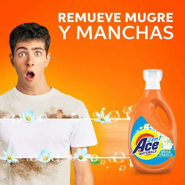 Concentrado Premium Ace Detergente 2 en 1 líquido 3 x 1,8 L