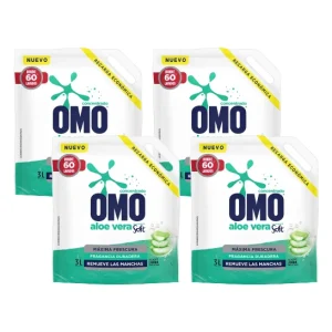 Omo Detergente liquido Matic Doypack con Mullido 4 x 3 L