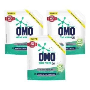 Omo Detergente liquido Matic Doypack con Mullido 3 X 3 L Ahorro de Energí