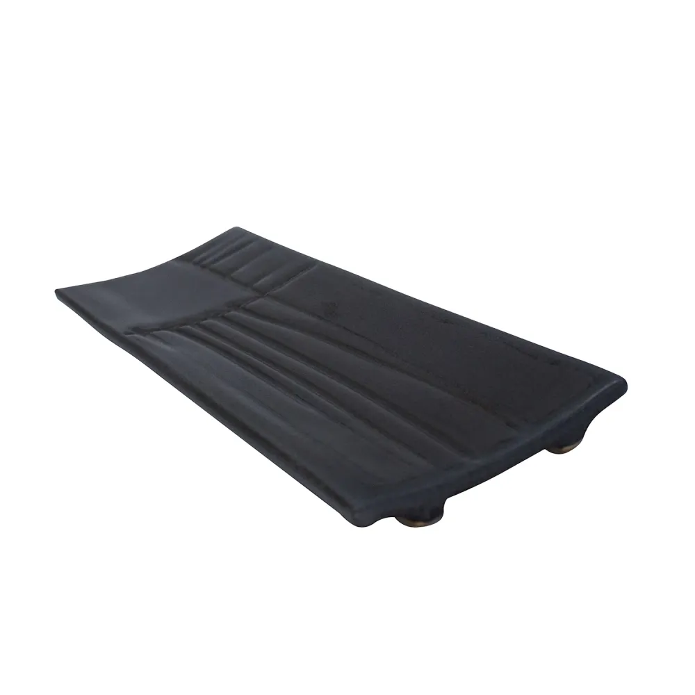 Largo Charola Rectangular 35.5x11.5 cm Negro Ceniza Uni