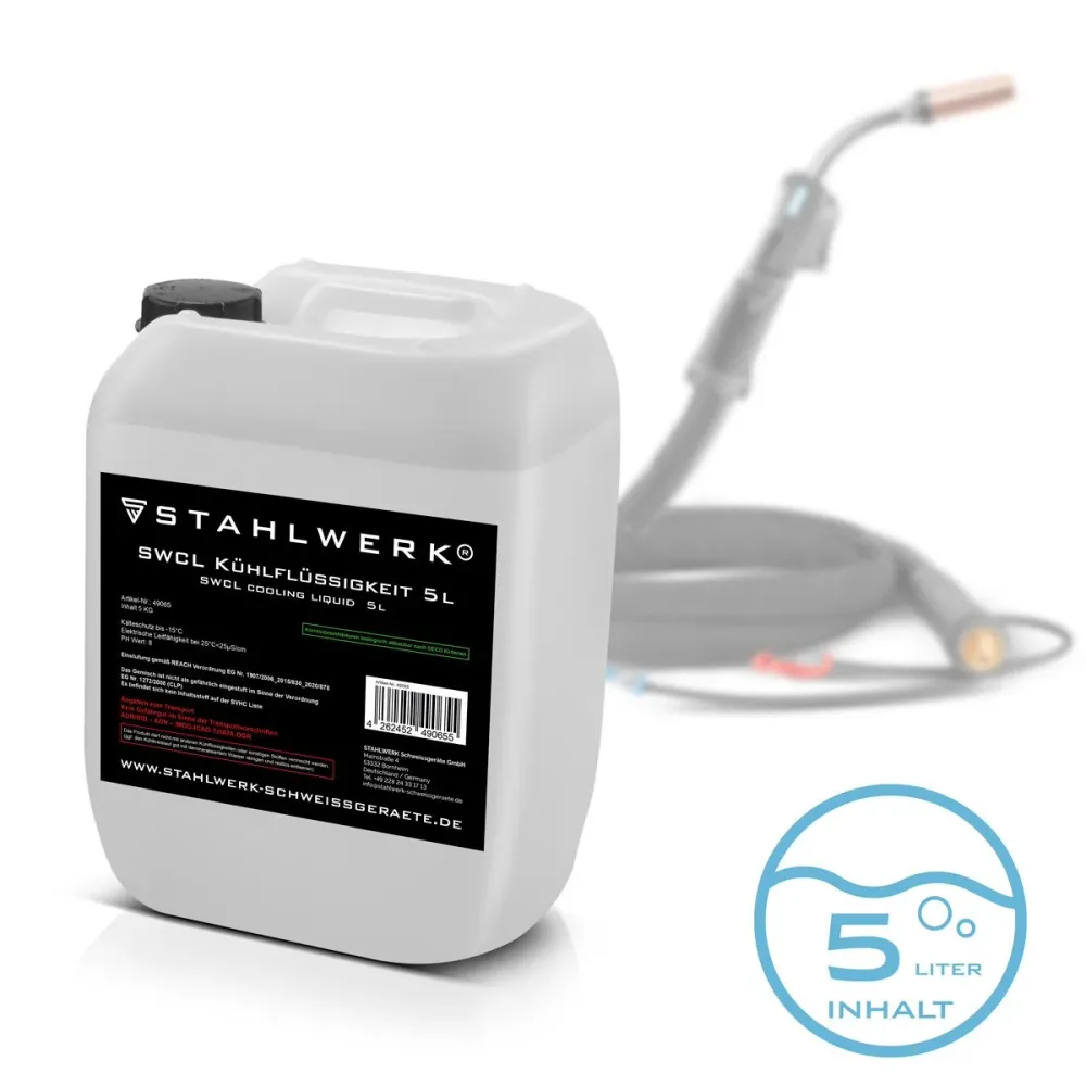 Fluid de enfriamiento SWCL 5 L recipiente 25 µs/cm -15 ° C refrigerante | Enfriamiento de agua | Agua de enfriamiento para...