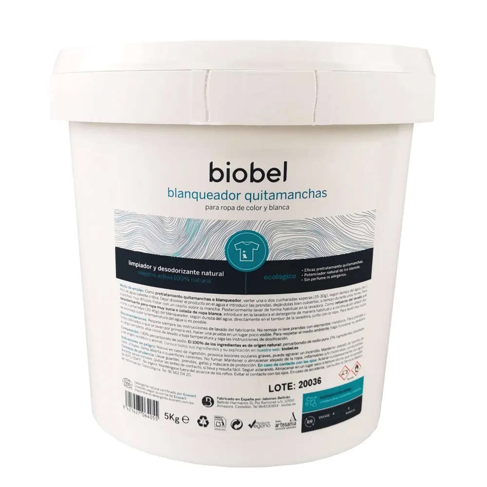 Blanqueador Biobel 5 kg | Lavable | Reutilizable
