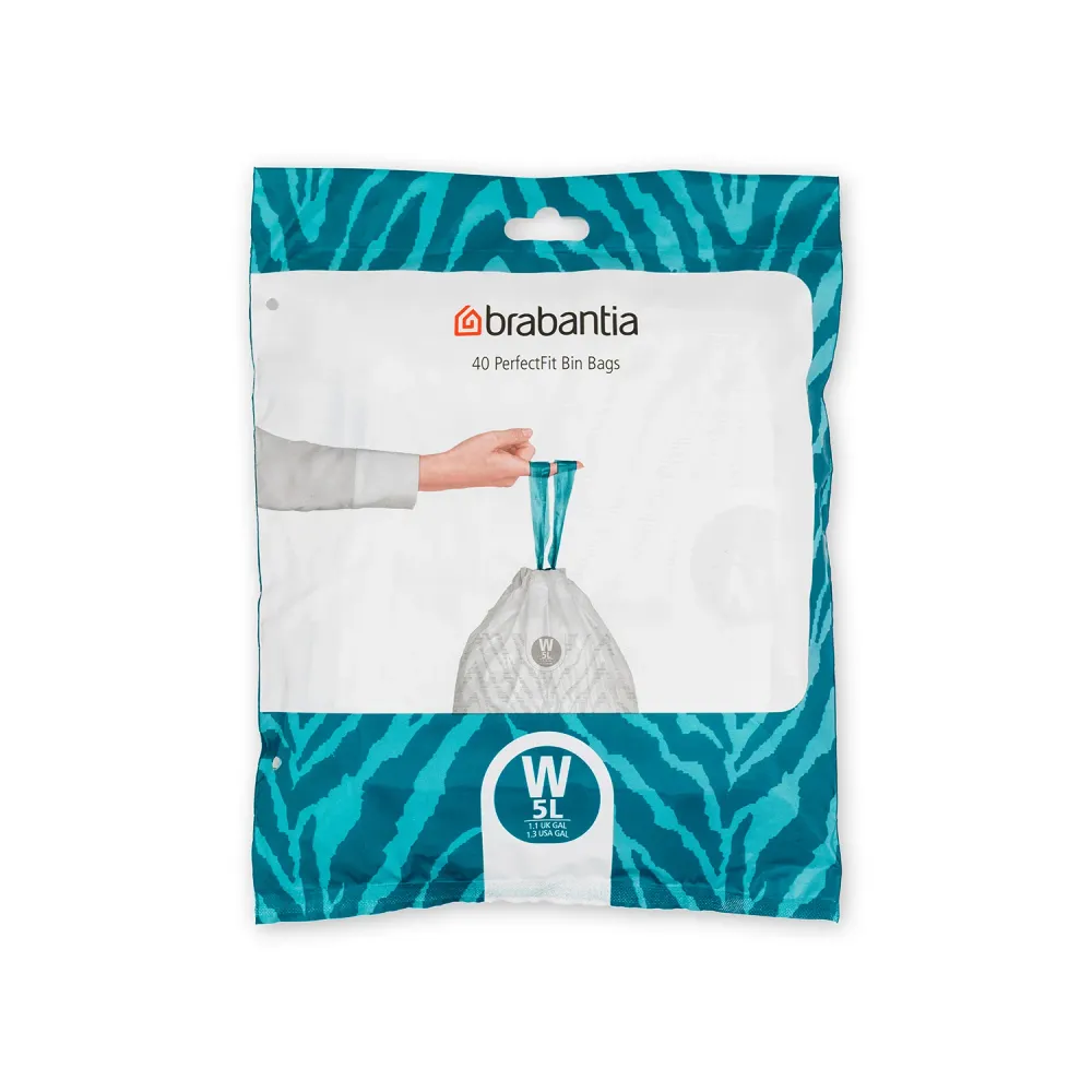 Resistente Bolsas de basura PerfectFit W 5 LT 40 bolsas