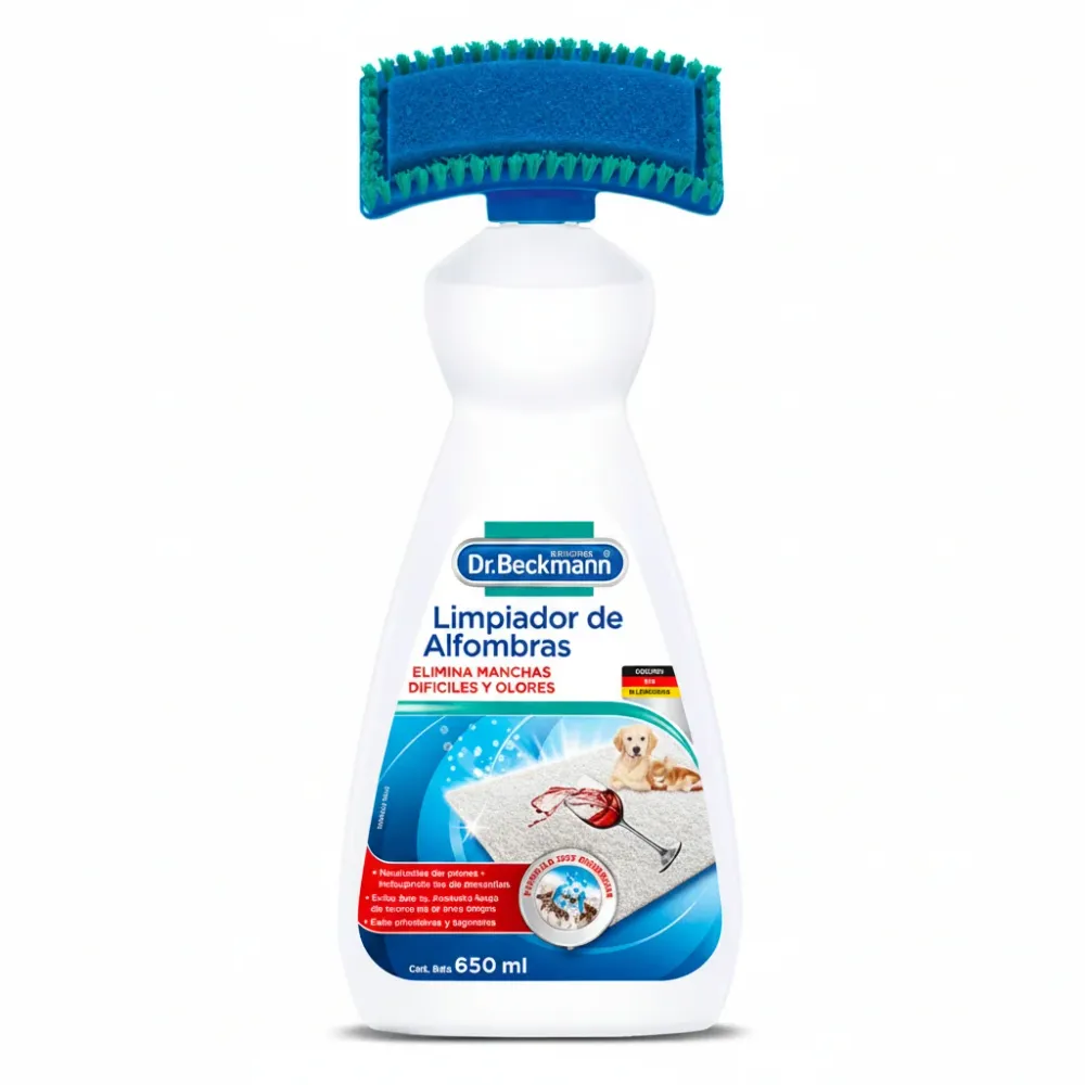 Limpiador de Alfombras 650ml Dr. Beckmann con Microfibra Incluida