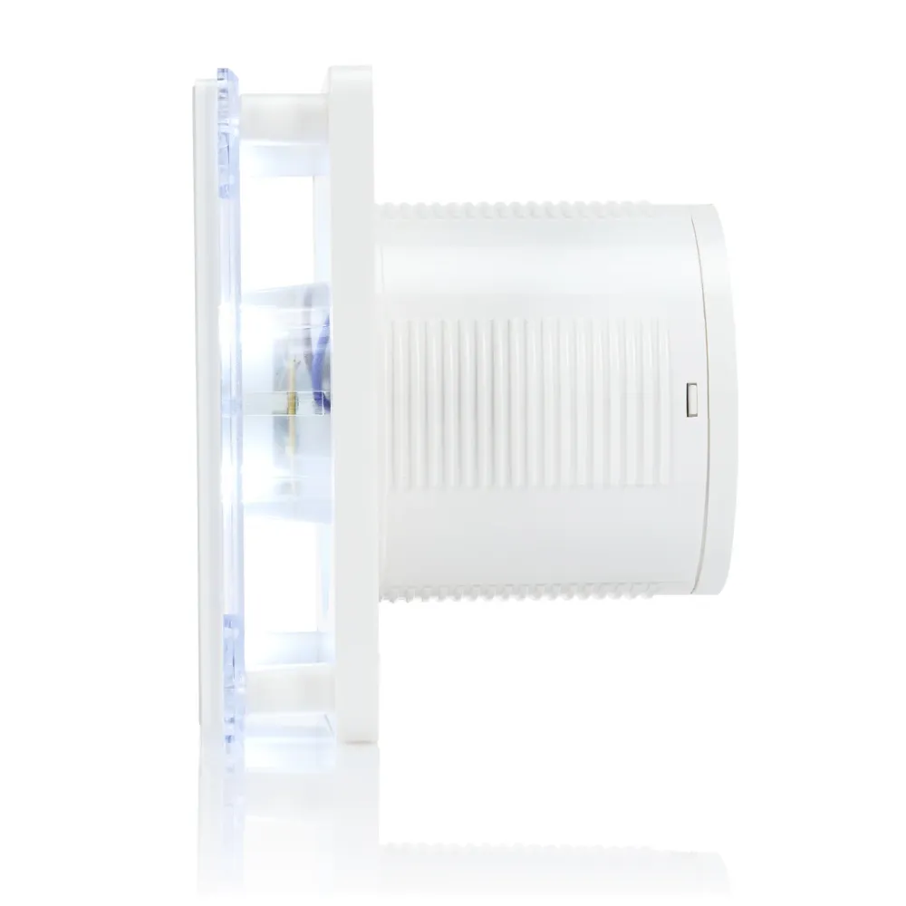 STERR BFS100L - 100 mm Extractor de Baño, LED, 90 m³/h, Blanco