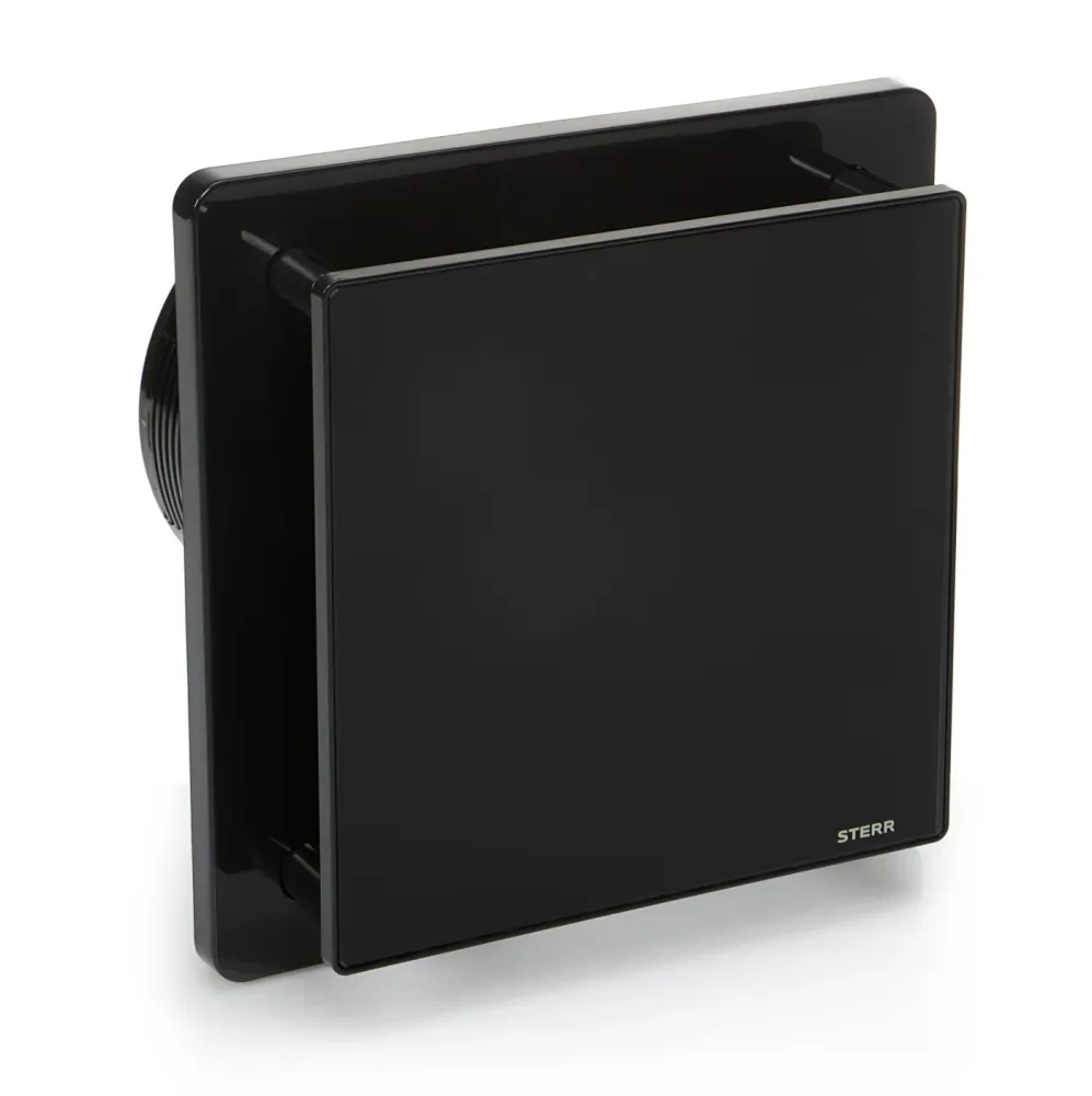 STERR BFS125H-B - 125 mm Extractor de Baño, con sensor de humedad, 160 m³/h, Negro