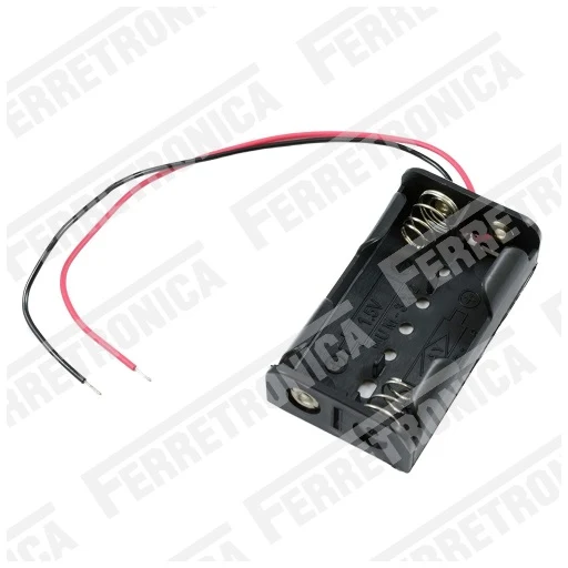 Certificadas CE Porta Pila para 2 Baterias AA con Cable Conexion Serie